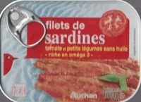Jumlah gula yang masuk Filets de sardines sauce tomate petits légumes - sans huile