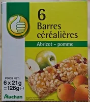 İçindeki şeker miktarı Barres de céréalesGoût Abricot - Pomme