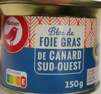चीनी की मात्रा Bloc de foie gras de canard du Sud Ouest