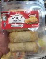 入っている砂糖の量 RECETTE D'ASIEnems volaille menthe sauce nuoc mam4 nems + 2 sachets de sauce
