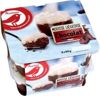 Jumlah gula yang masuk AUCHAN COEUR mousse liégeoise au chocolat