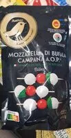 入っている砂糖の量 Mozzarella Di Bufala Campana A.O.P Billes