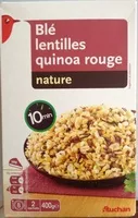 Suhkru kogus sees Blé, lentilles, quinoa rouge