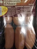 Sokerin määrä sisällä Auchan terroir cervelas 2x2 + 2 offerte 540g