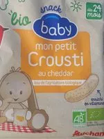 Sucre et nutriments contenus dans Snack baby auchan