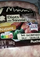 Zuckermenge drin Diots de Savoie nature