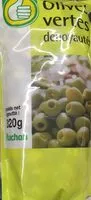 Quantité de sucre dans Olives vertes dénoyautées