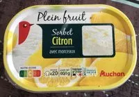 Jumlah gula yang masuk Plein fruit sorbet citron avec morceaux