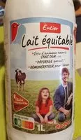 İçindeki şeker miktarı LAIT ENTIERSOLIDAIRES POUR SOUTENIR NOS PRODUCTEURS*Plus juste rémunération*Vaches nourries sans OGM* -* <0.9%1L