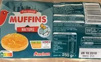 入っている砂糖の量 Muffins nature x4