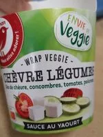 Jumlah gula yang masuk Wrap veggieChèvre légumesDés de chèvre, concombre, tomates, poivrons