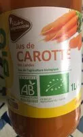 Zuckermenge drin Jus de carotte - carotte origine Landes