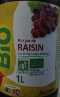 İçindeki şeker miktarı 100% pur jus raisin rouge BIO - sans sucres ajoutés*