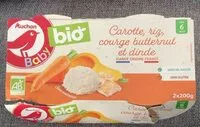 Suhkru kogus sees Carotte , riz, courge butternut et dinde - 2X200g.