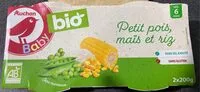 Suhkru kogus sees Petits Pois, maïs et riz