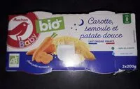 Suhkru kogus sees Carotte, semoule et patate douce