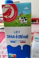 İçindeki şeker miktarı Lait Demi Ecrémé AUCHAN 1L