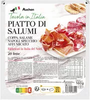 Zuckermenge drin Piatto do salumi, coppa, salame napoli, specchio affumicato