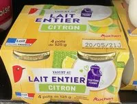 Quantité de sucre dans Yaourts au lait entier, sucré, au citron