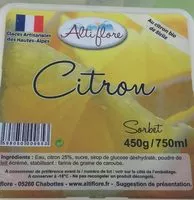 Jumlah gula yang masuk Sorbet citron