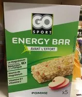 Quantité de sucre dans Energy bar avant l'effort saveur pomme x5
