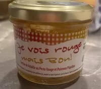 Suhkru kogus sees terrine de volaille au pesto rouge et poivrons piquillos