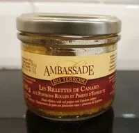 入っている砂糖の量 Les rillettes de canard poivrons et piment d'espelette