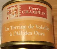 入っている砂糖の量 La terrine de volaille à l'ail des Ours