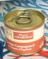 入っている砂糖の量 Pâté campagnard au piment d’espelette