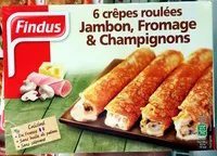 İçindeki şeker miktarı 6 Crêpes Roulées Jambon, Fromage & Champignons