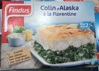 चीनी की मात्रा Colin d'Alaska à la Florentine, Surgelé