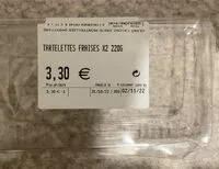 Suhkru kogus sees Tartelettes fraises x2 220G