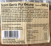 Количество сахара в Saint Genix Pur Beurre