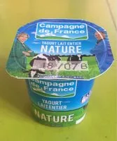 Sucre et nutriments contenus dans Campagne de france la cooperative laitiere