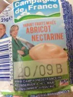入っている砂糖の量 Yaourt fruits mixés abricot nectarine