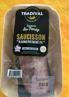 Amount of sugar in Saucisson à cuire pistaché 3%
