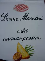 入っている砂糖の量 Sorbet ananas passion