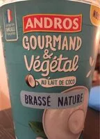 Suhkru kogus sees Gourmand & végétal au lait de coco sans sucres ajoutés