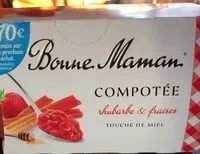 含糖量 Compotée rhubarbe & fraises🍓Touche de Miel🍯