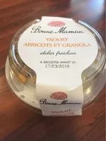 入っている砂糖の量 Yaourt abricots et granola