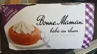 Количество сахара в Baba au rhum à la chantilly