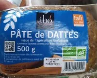 Suhkru kogus sees Pâte de dattes