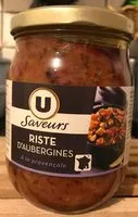 Quantité de sucre dans Riste d'aubergines à la provencale saveurs U