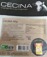 Sucre et nutriments contenus dans Cecina