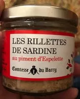 Jumlah gula yang masuk Rillettes de sardine