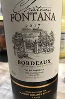 Sucre et nutriments contenus dans Fontana vins