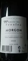 Quantité de sucre dans Morgon