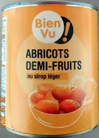 入っている砂糖の量 Abricots demi-fruits, au sirop léger