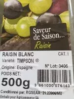 Zuckermenge drin Raisin sans pépin