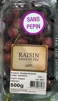 Jumlah gula yang masuk Raisin sans pépin
